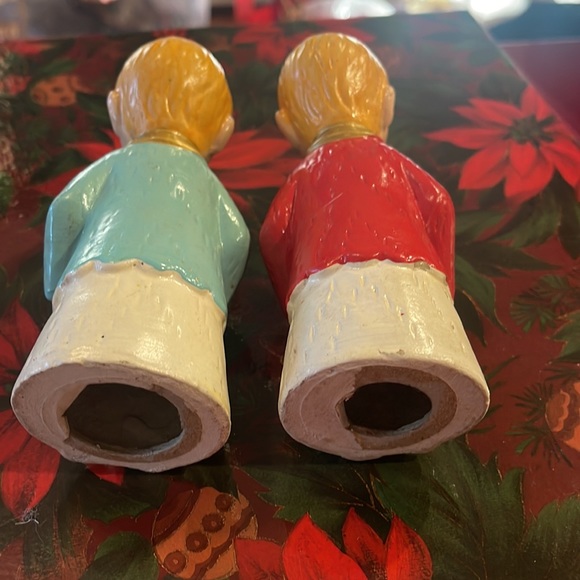 Set of 2 Vintage Choir boys ceramic glass - Picture 3 of 3